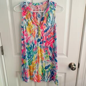 Lilly Pulitzer Dress Women Size XXS Essie Sparkling Sands Sleeveless Beach